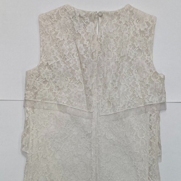 BCBG MaxAzria Knee Length Off-White Lace Dress - Picture 5 of 10